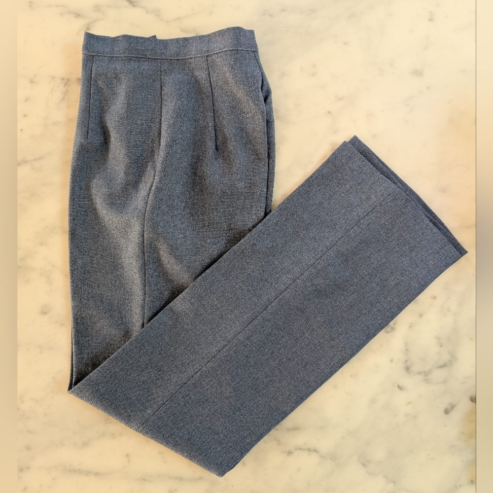 Petite High-Waist Custom-Made Small Waist Gray Dress Pants.
